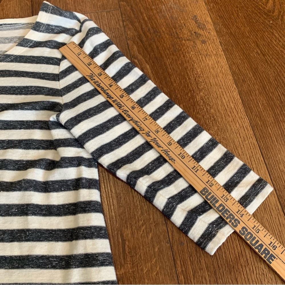 Eileen Fisher Striped linen cotton  Tunic blouse 3/4 sleeves M rn 78121 ca 34460 - Picture 7 of 8